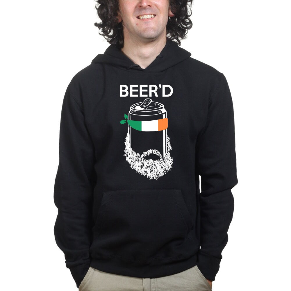 Beer'D Beard Irish Beer St Patrick's Paddy's Day Ireland Shamrock Hoodie