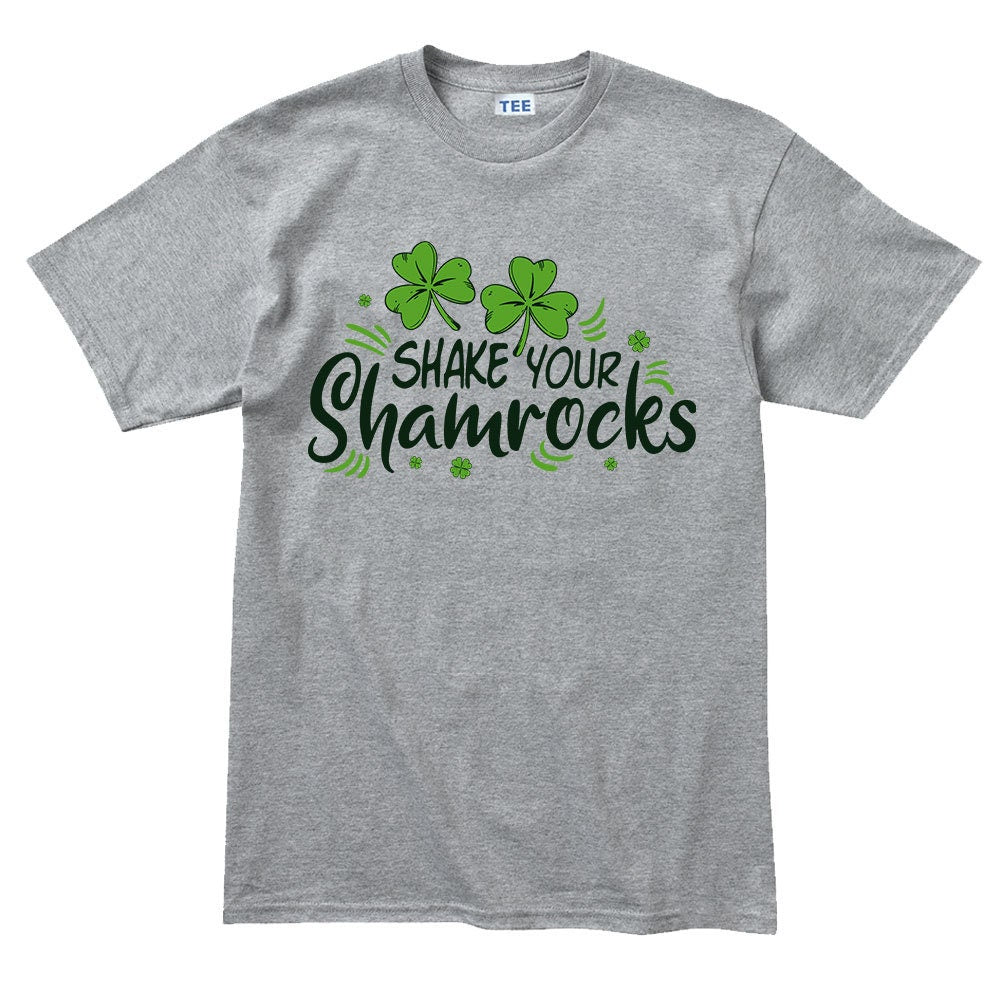 Mens Shake Your Shamrocks St Patricks Paddys Day Irish Funny T shirt Tee Top T-shirt