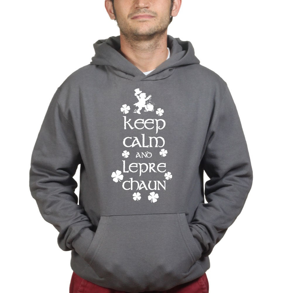 Keep Calm Leprechaun St Patrick Paddys Day Irish Ireland Hoodie