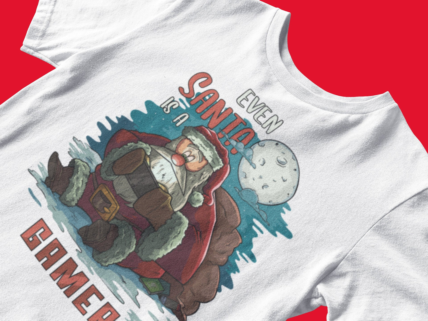 Gamer Shirt, Shirt for Gamers, Video Game Shirt, Kids Gaming Shirt, Even Santa is a Gamer, Gaming Gift, Girl Gamer Gift, Funny Gaming Shirt