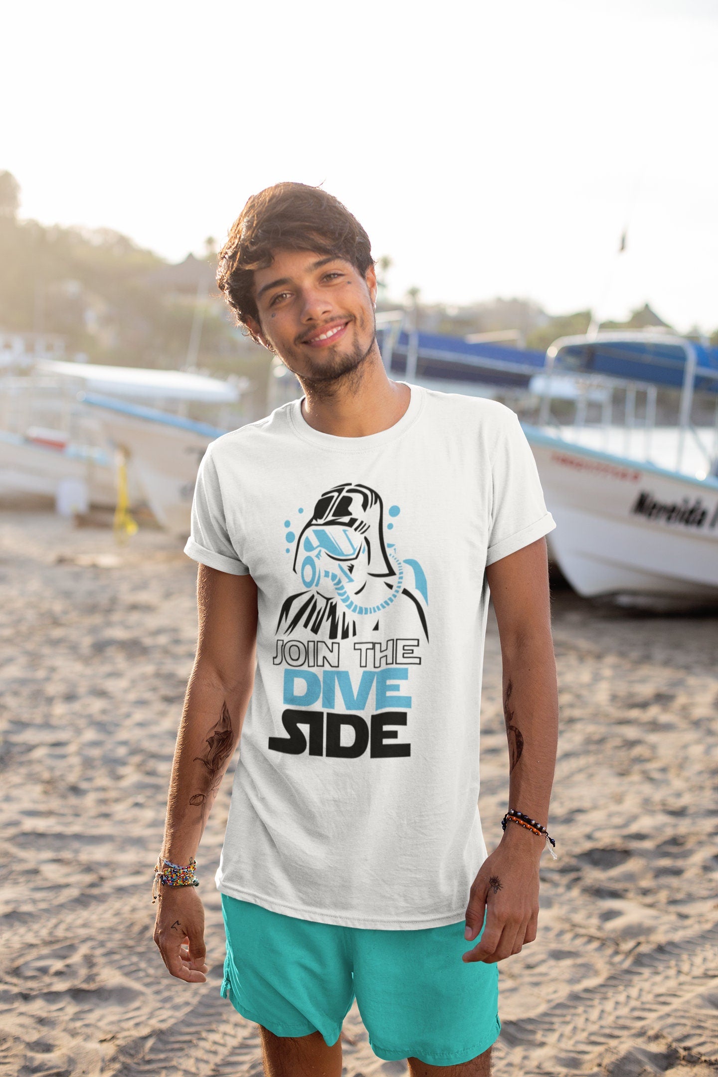 Join The Dive Dark Side Scuba Diving Underwater Movie Spoof T shirt Tee Top T-shirt