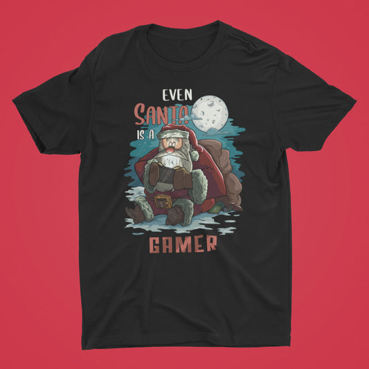 Gamer Shirt, Shirt for Gamers, Video Game Shirt, Kids Gaming Shirt, Even Santa is a Gamer, Gaming Gift, Girl Gamer Gift, Funny Gaming Shirt