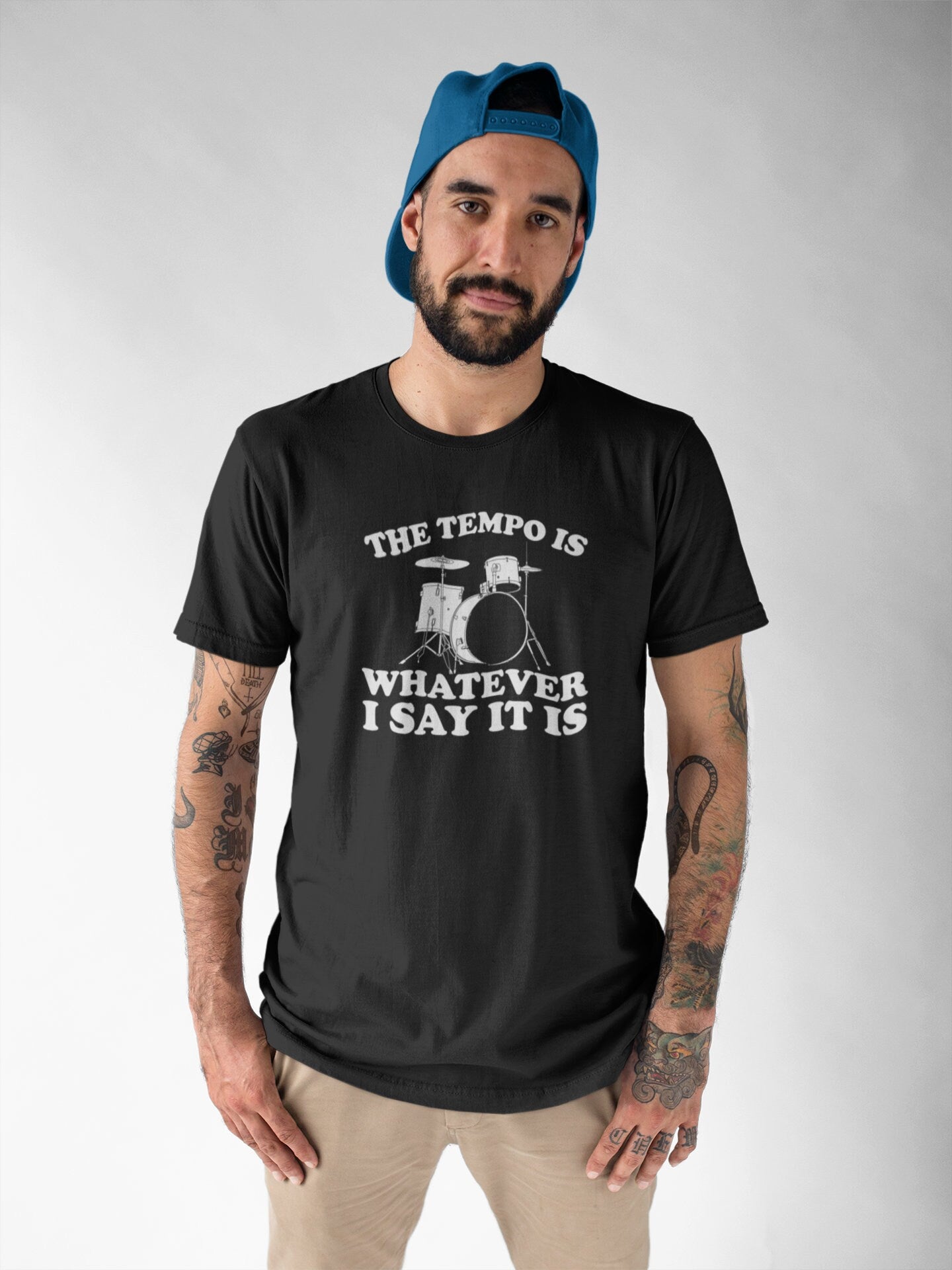 Funny Drummer Shirt, Drummer Gifts, Percussion Gift, Gifts for Drummer, Tempo Is What I Say It Is