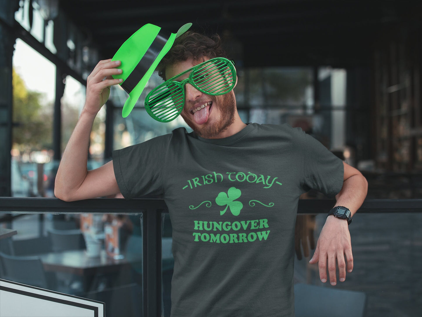 Hangover Irish Shirt, Irish Today Hung Over Tomorrow T-shirt, Funny Novelty Irish Tee, Happy Irish Saint Patrick Day Outfit