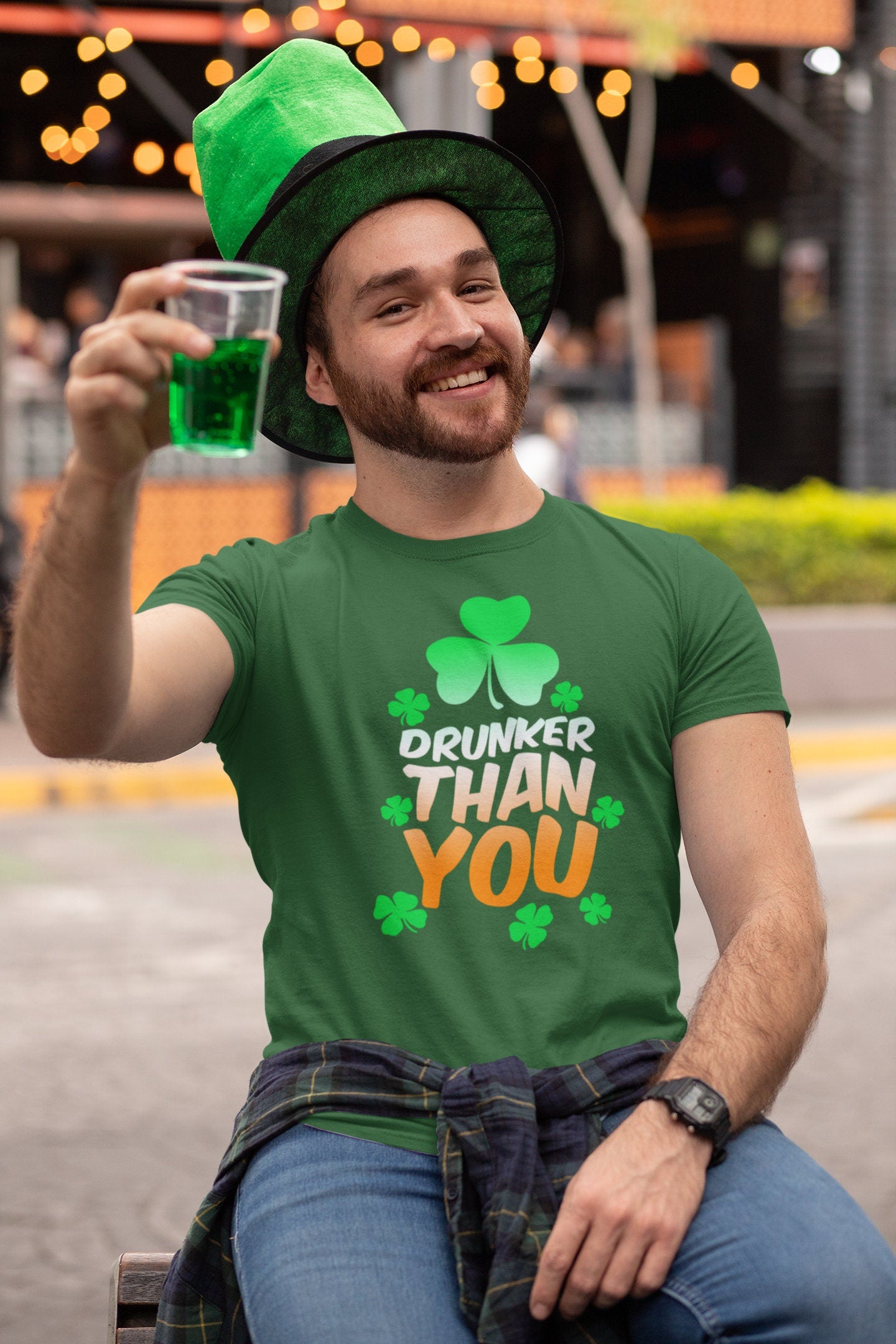 Pub Patrick Outfit, Drunker Than You T-Shirt, Saint Patrick Shamrock Clover Paddy Day Shirt, Flecking Close Patrick Shirt