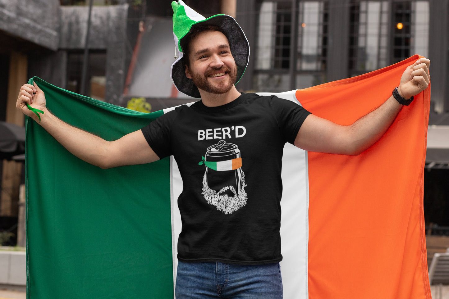 Beer'D Ireland T-Shirt, Paddy Saint Shirt, Shamrock Patrick Beer Tee, Lucky Saint St Paddy’s Day Shirts, Celebrate Lucky Irish Outfit