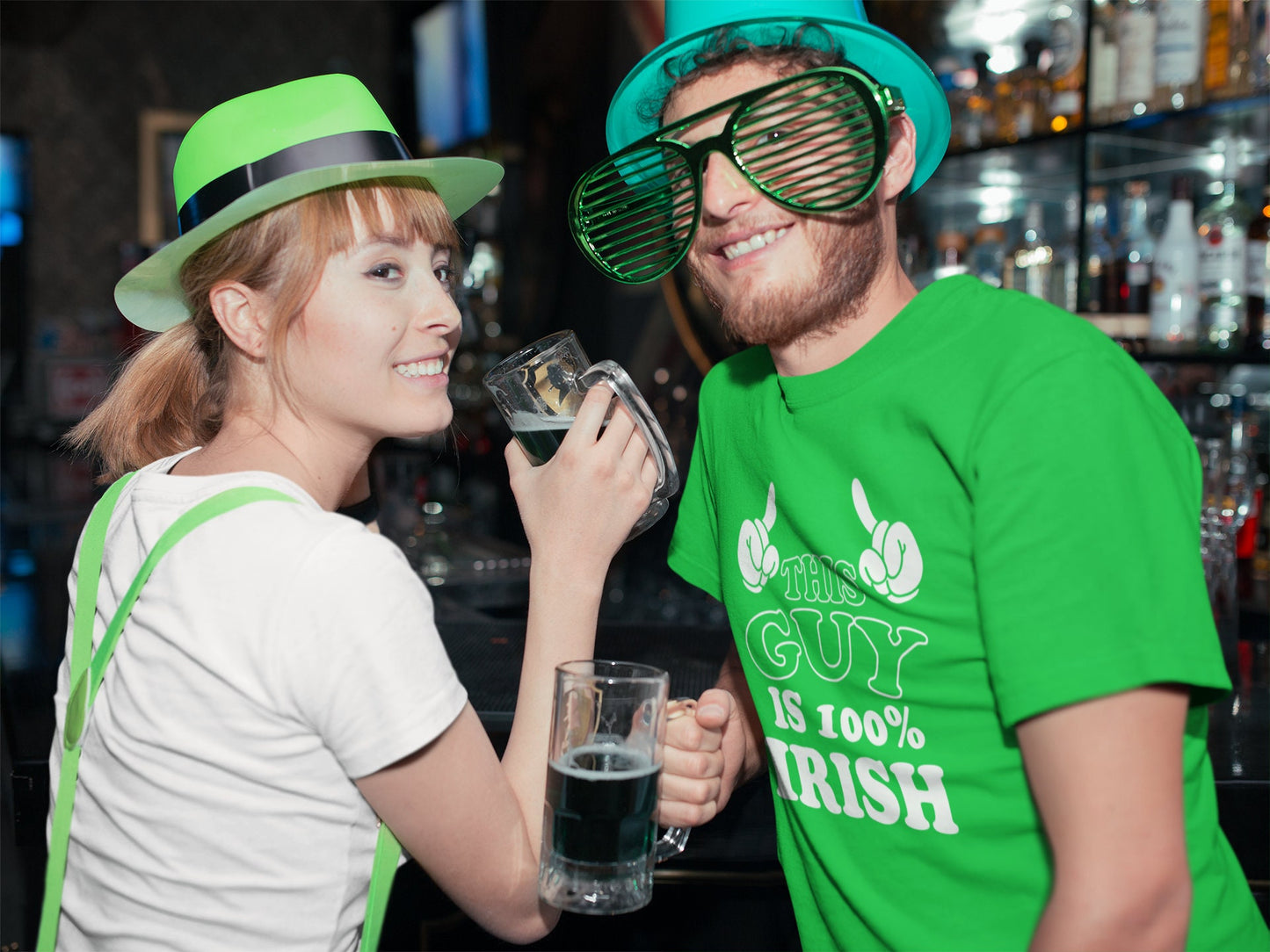 Lucky Irish Guy Shirt, This Guy is 100% Irish T-Shirt, Pure Patrick Shirt, Lucky Clover Leprechaun Paddy’s Day, Irish Green Shamrock Shirt