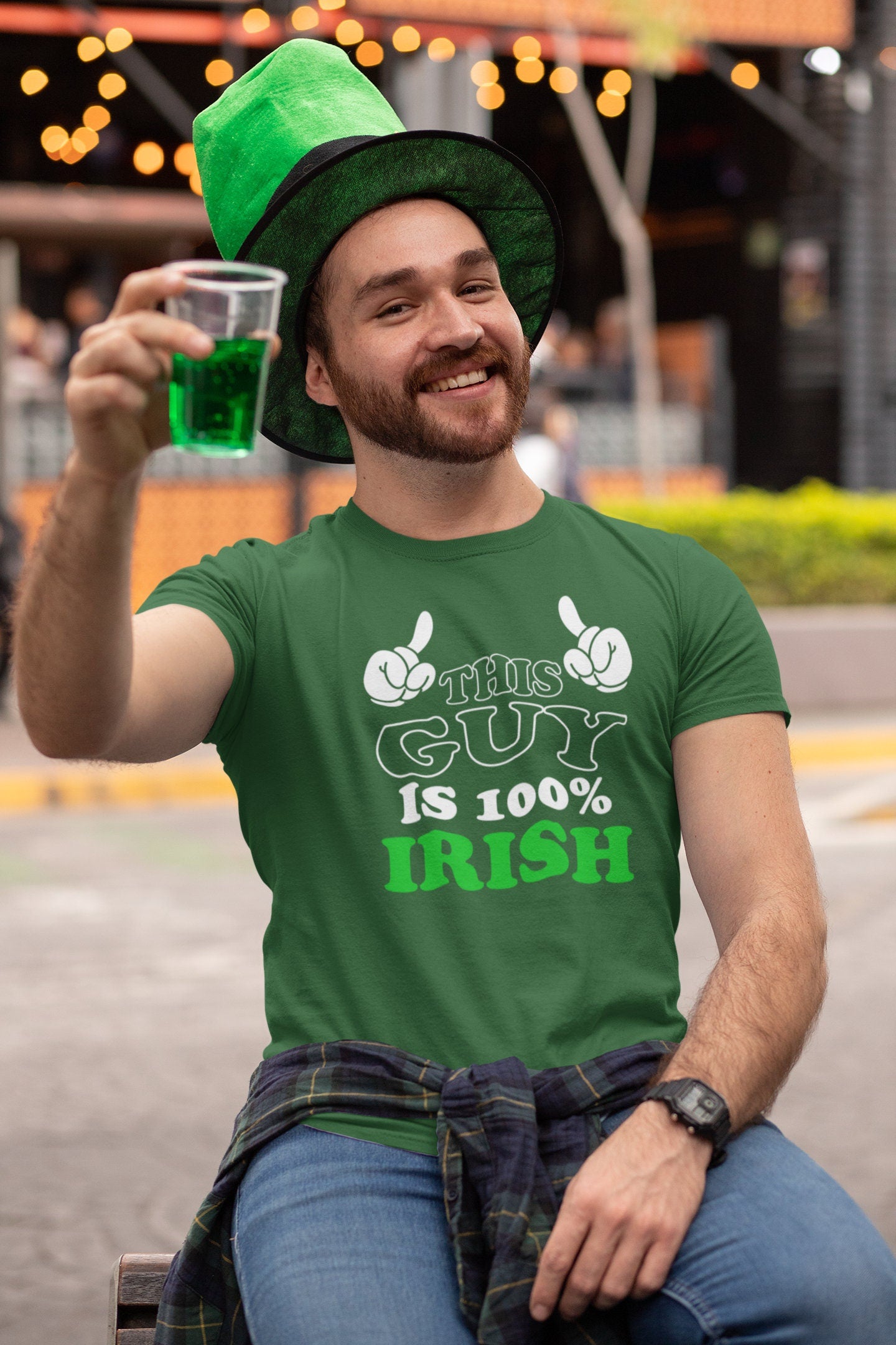 Lucky Irish Guy Shirt, This Guy is 100% Irish T-Shirt, Pure Patrick Shirt, Lucky Clover Leprechaun Paddy’s Day, Irish Green Shamrock Shirt