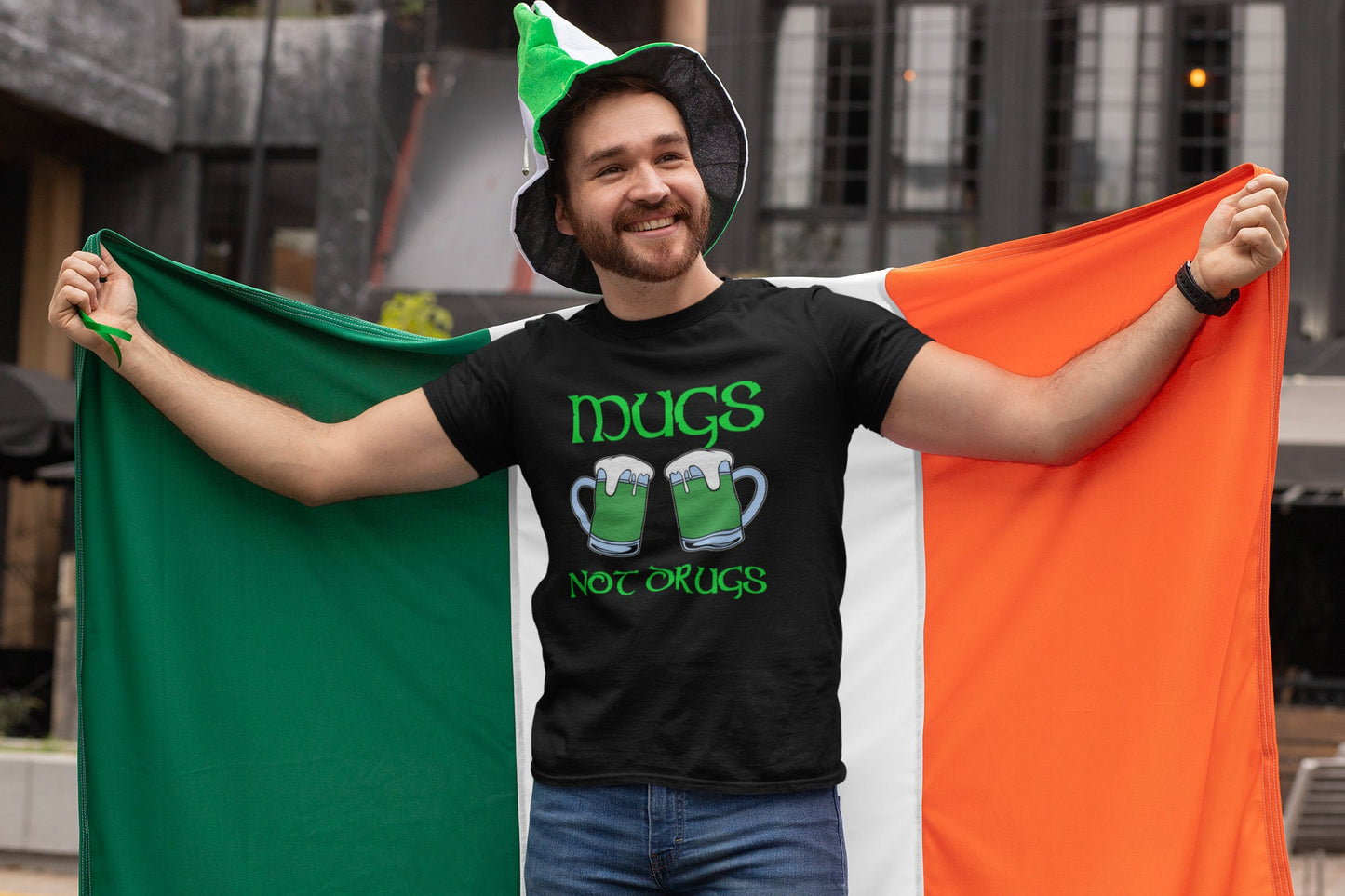 Cheers Patrick Shirt, Patrick Festive Print Outfit, Lucky Saint Shamrock Tee, Clover No Drugs Leprechaun T-Shirt, St Paddy’s Day, Beer Mug