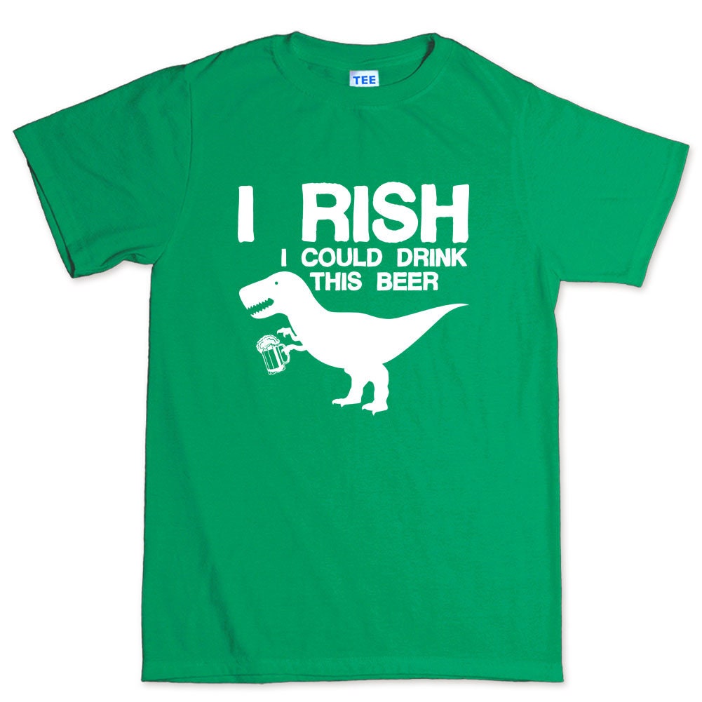 Dinosaur Drink T-Shirt, Patrick Dinosaur Drinking Shirt, Lucky Clover Leprechaun Wild Paddy’s Day Shirt, Irish Rex Tyrannosaurus Outfit