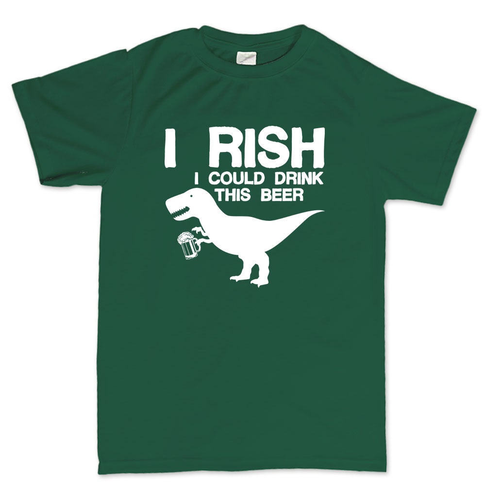 Dinosaur Drink T-Shirt, Patrick Dinosaur Drinking Shirt, Lucky Clover Leprechaun Wild Paddy’s Day Shirt, Irish Rex Tyrannosaurus Outfit