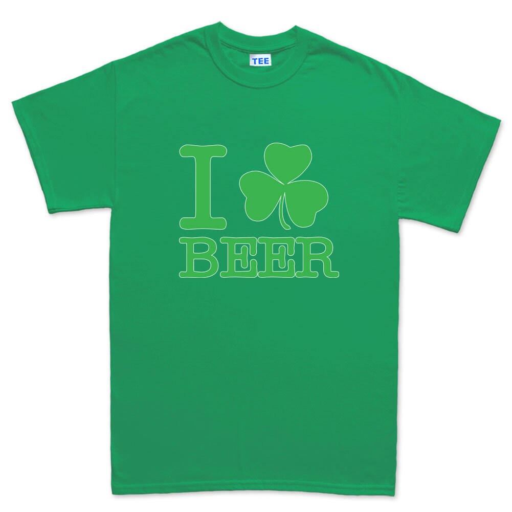 I Love Beer Irish Shirt, Distressed Shamrock Patrick Beer T-Shirt, Lucky St Paddy’s Day Clover Shirts, Paddy Saint Shirt, Lucky Outfit