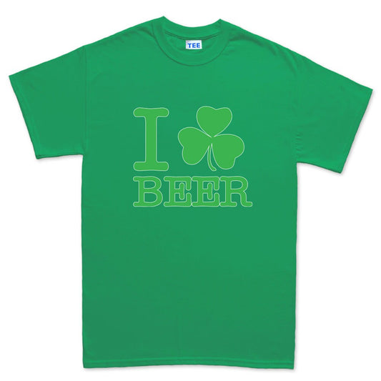 I Love Beer Irish Shirt, Distressed Shamrock Patrick Beer T-Shirt, Lucky St Paddy’s Day Clover Shirts, Paddy Saint Shirt, Lucky Outfit