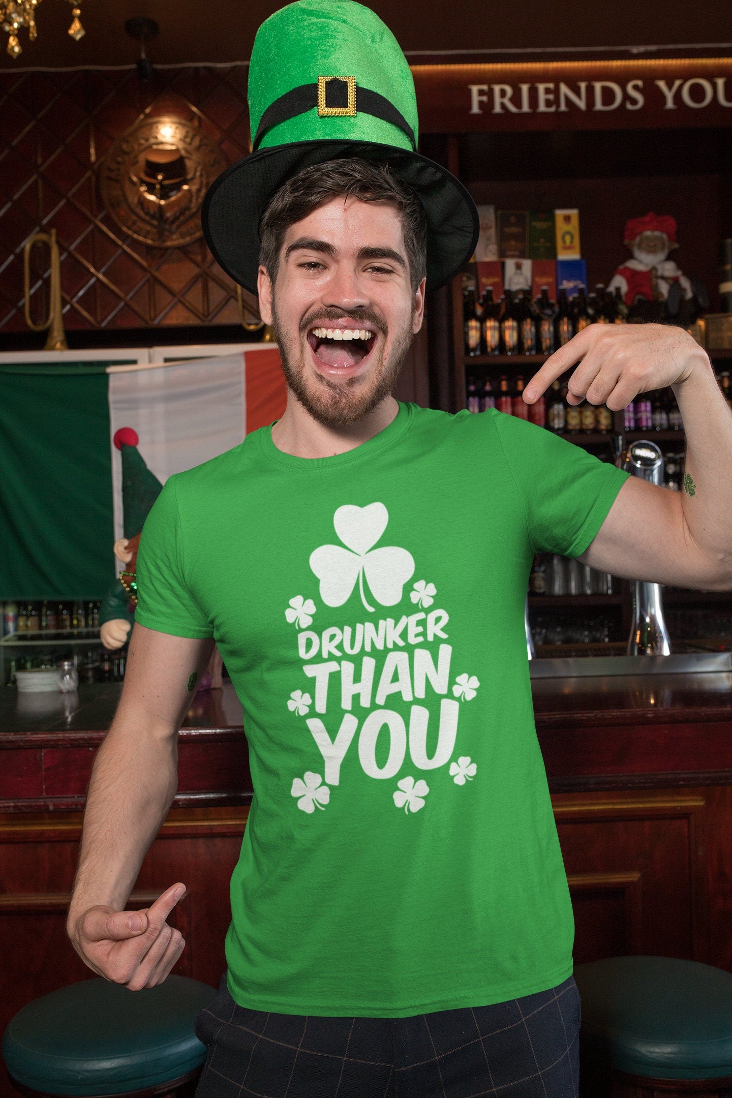 Pub Patrick Outfit, Drunker Than You T-Shirt, Saint Patrick Shamrock Clover Paddy Day Shirt, Flecking Close Patrick Shirt