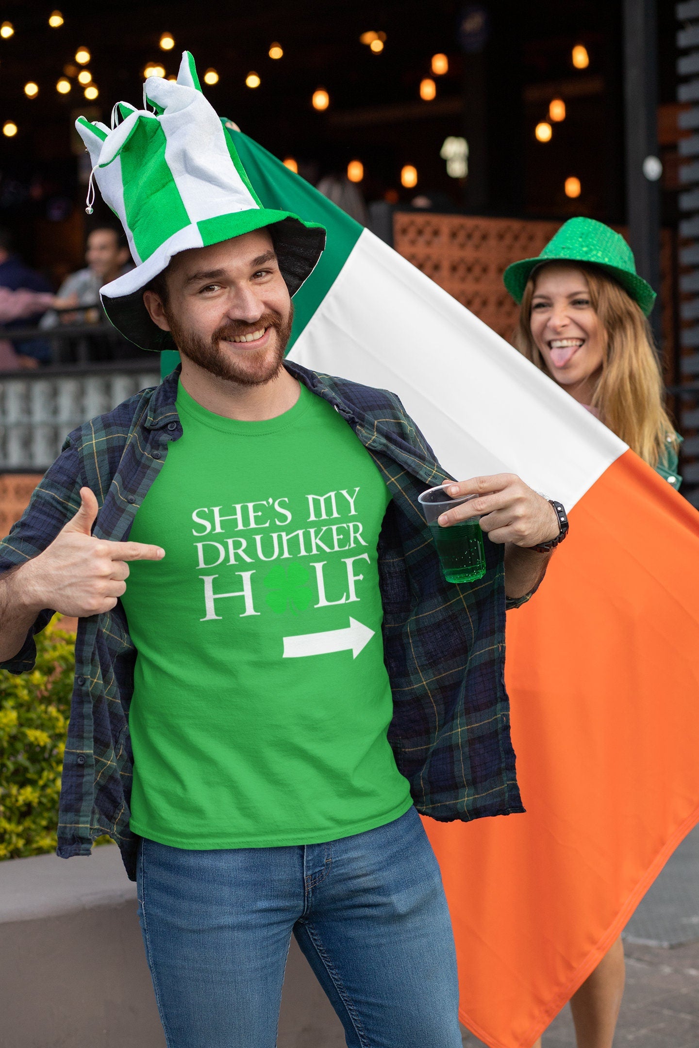 Half Dunker Patrick Shirt, Girlfriend Patty’s Day T-Shirt, Luck Four Leaf Irish Girl Dunker Tee, Saint Patrick Shamrock Leprechaun Shirt