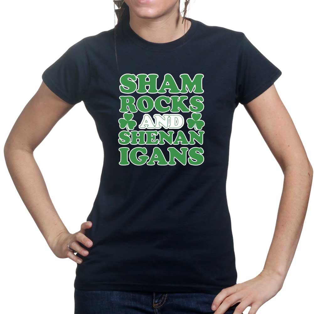 Shamrocks and Shenanigans T-Shirt, Four Leaf Paddy’s Day Shirt, Irish Mock Up Outfit, Festive Apparel Tee, Lucky Girl Patrick Shirt