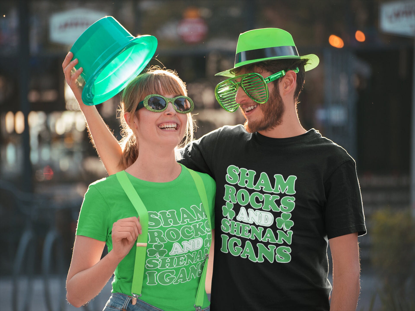 Shamrock and Shenanigans Shirt, 4 Leaf Clover Patrick Shirt, Lucky Clover Leprechaun Paddy’s Day Tee, Irish Mock Up Retro Outfit