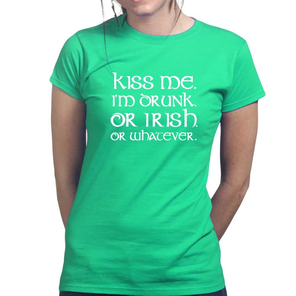 Kiss Me I’m Irish Shirt, Drunk Shenanings Patty’s Day Tee, Sexy Irish Four Leaf T-Shirt, Saint Patrick Shamrock Leprechaun Outfit