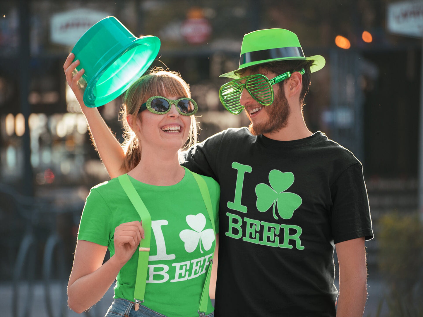 I Love Beer Irish Shirt, Distressed Shamrock Patrick Beer T-Shirt, Lucky St Paddy’s Day Clover Shirts, Paddy Saint Shirt, Lucky Outfit