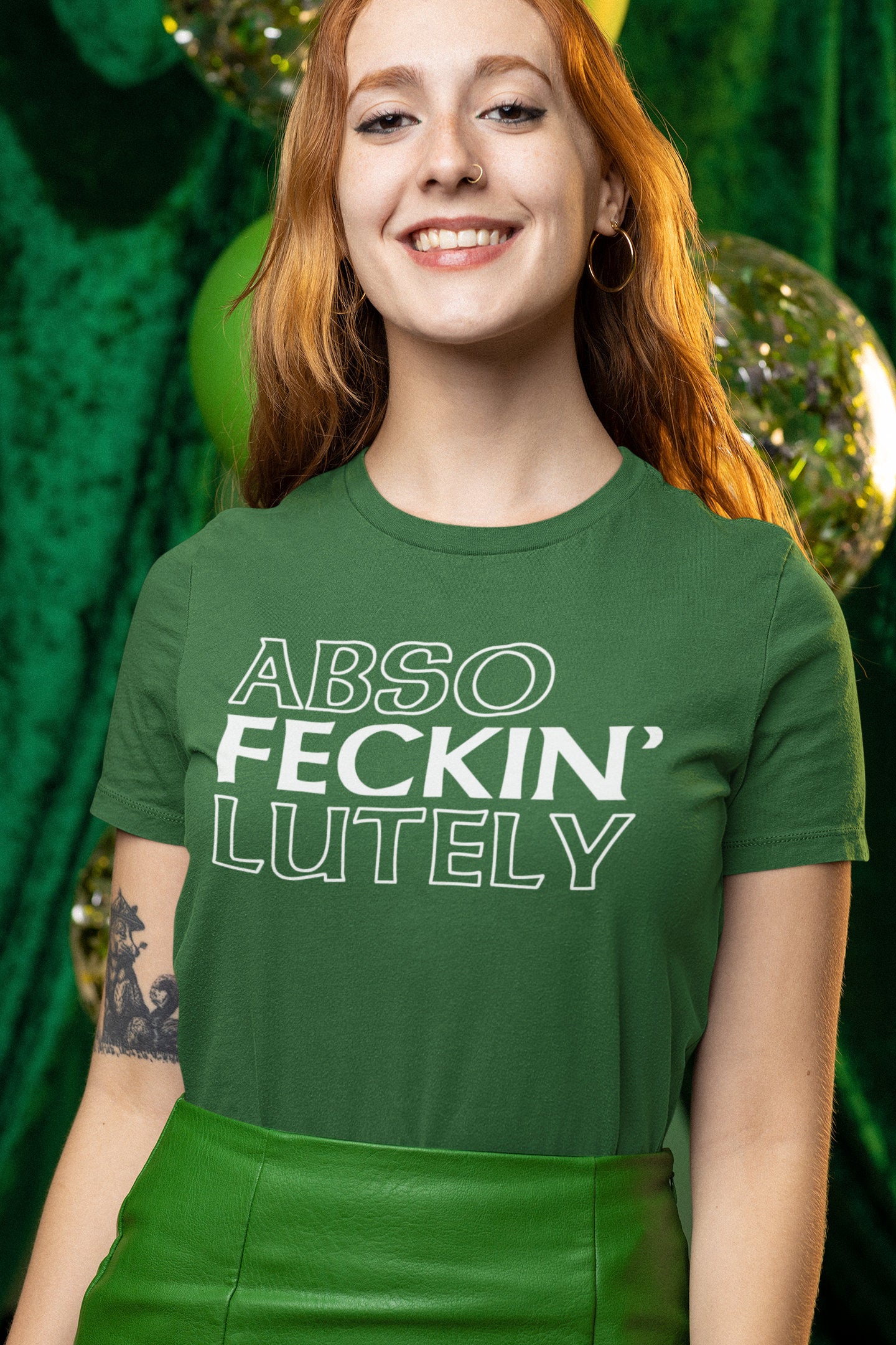 ABSO Feckin Lutely T-Shirt, Lucky St Paddy’s Day Shirt, Ireland Shamrock Tee, Feeling Lucky Patrick Shirt, Women Saint Paddy’s Apparel