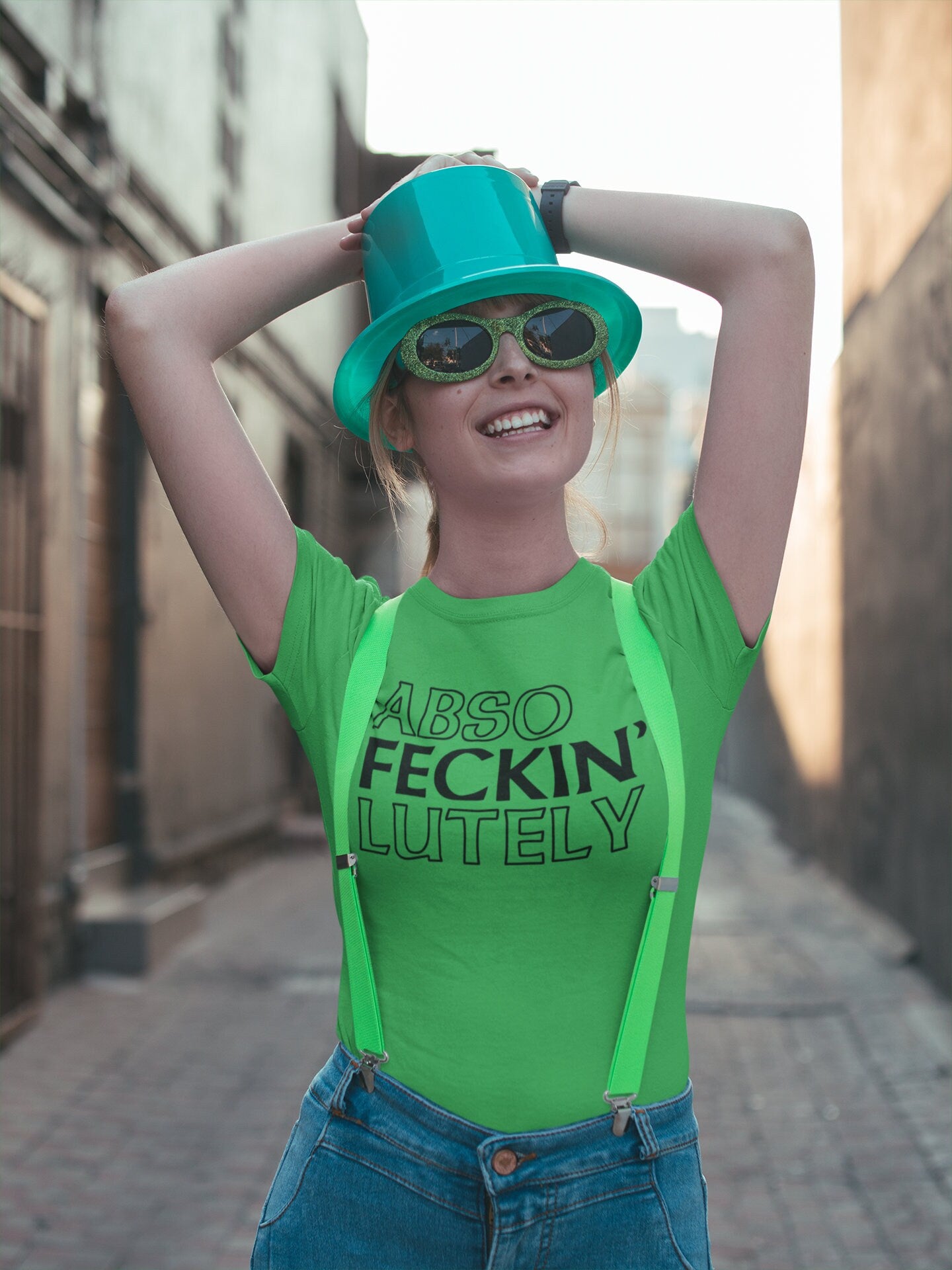 ABSO Feckin Lutely T-Shirt, Lucky St Paddy’s Day Shirt, Ireland Shamrock Tee, Feeling Lucky Patrick Shirt, Women Saint Paddy’s Apparel