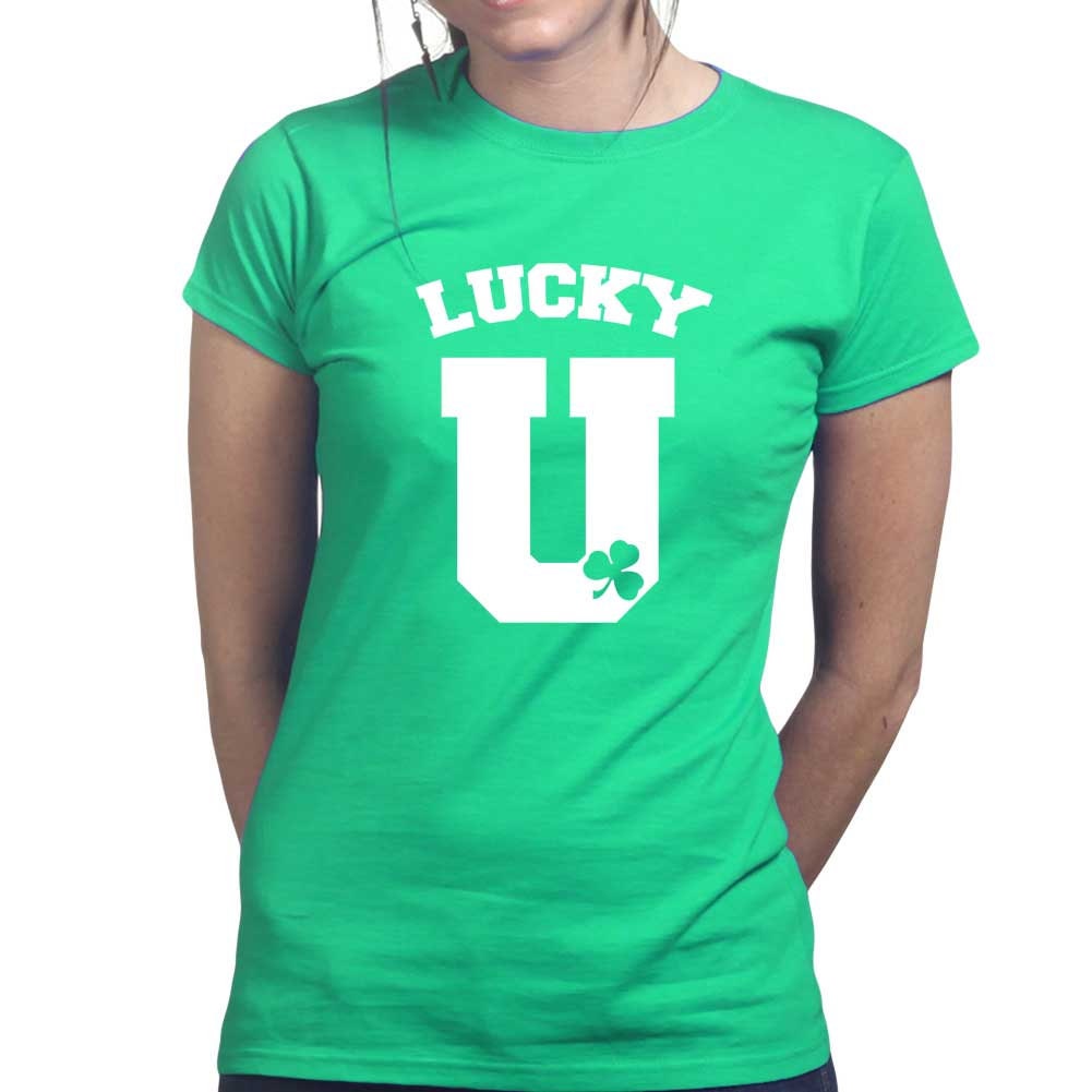 U Lucky Irish T-Shirt, Clover Leaves Irish Shirt, Green Irish Party St Paddy’s Day Shirt, Celebrate Festive Lucky Women Outfit