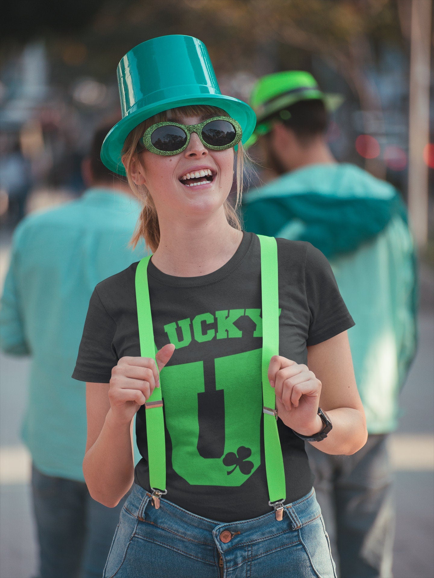 U Lucky Irish T-Shirt, Clover Leaves Irish Shirt, Green Irish Party St Paddy’s Day Shirt, Celebrate Festive Lucky Women Outfit