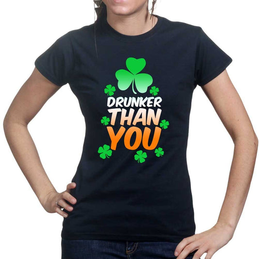 Drunker Than You Shirt, Shamrock Party Patrick T-Shirt, Shenanigans Leaf Paddy’s Day, Lucky Clovers Irish Outfit, Girl Shamrock Tee