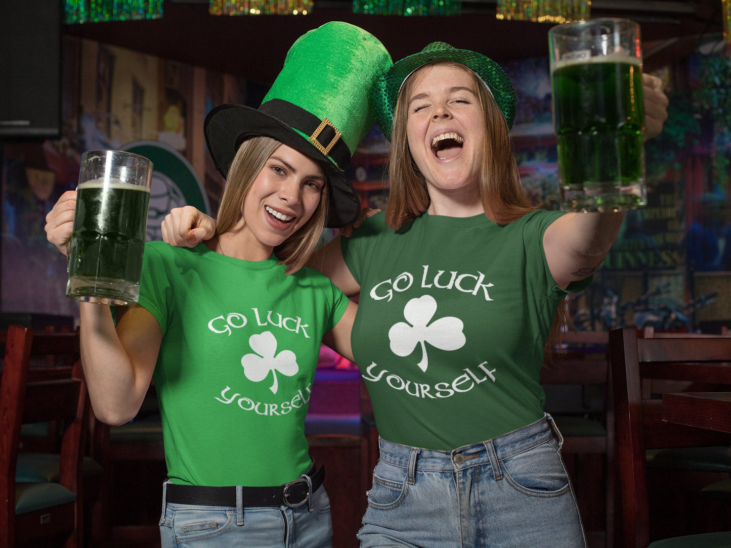 Go Lucky Yourself T-Shirt, Four Leaves Ireland Patrick Shirt, Lucky Clover Shamrock Tee, Saint Patrick Day, Shamrock Paddy’s Outfit