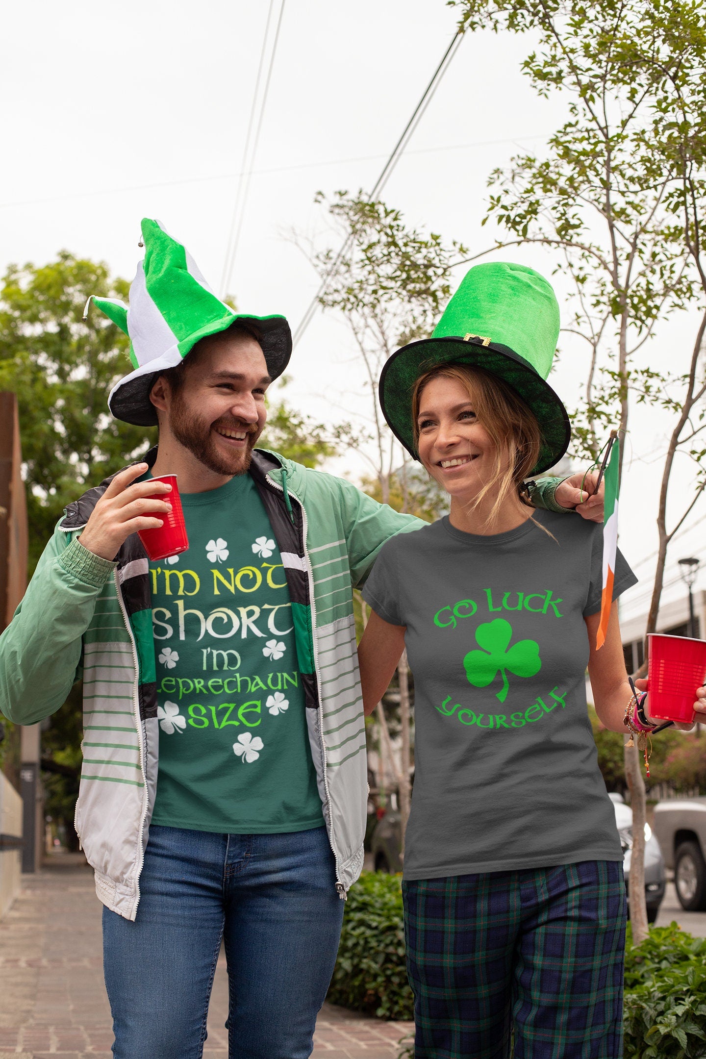 Go Lucky Yourself T-Shirt, Four Leaves Ireland Patrick Shirt, Lucky Clover Shamrock Tee, Saint Patrick Day, Shamrock Paddy’s Outfit