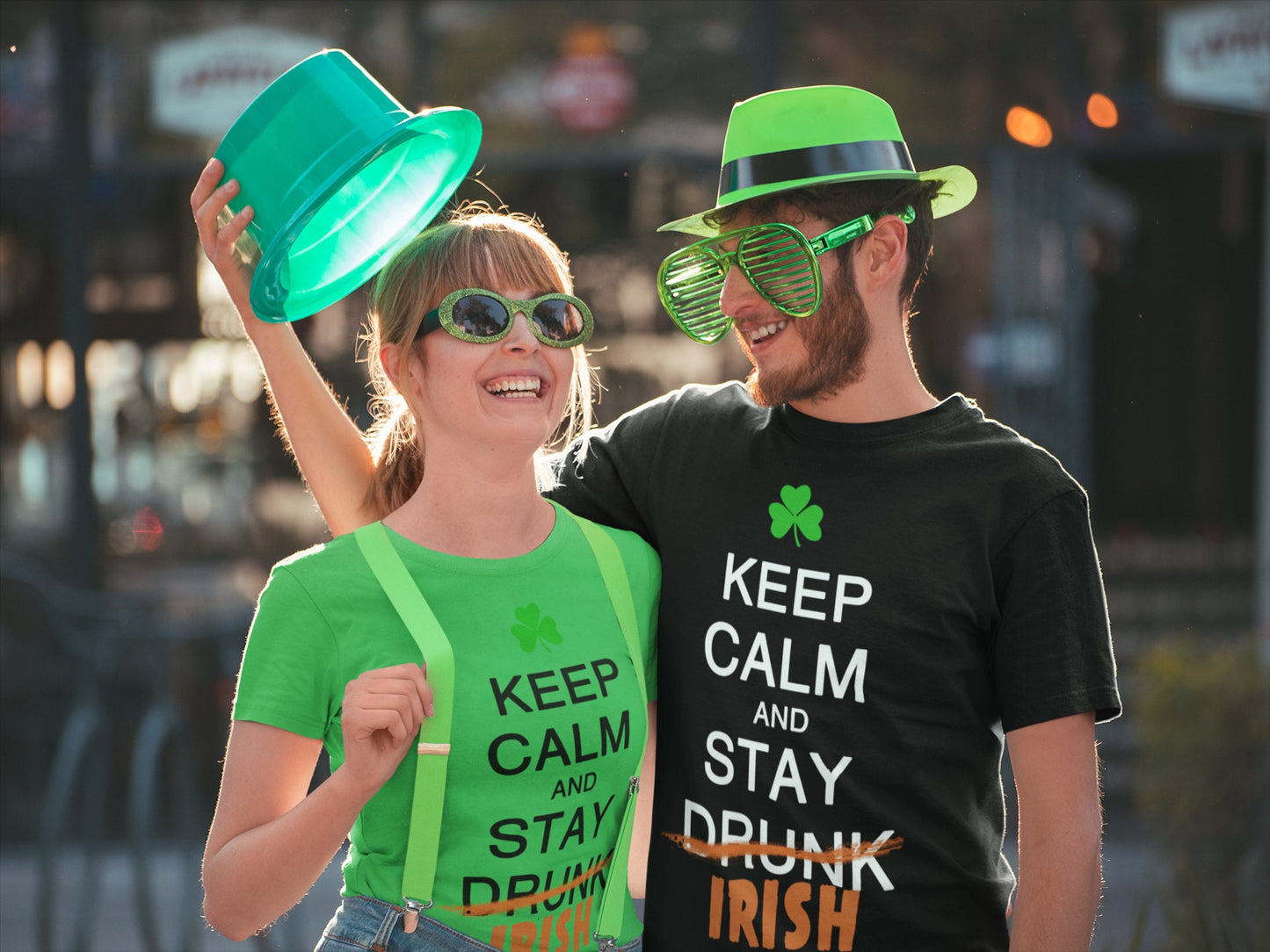 Keep Calm Irish Shirt, 4 Leaf Clover Patrick Shirt, Lucky Clover Leprechaun Paddy’s Day Tee, Irish Mock Up Retro Outfit, Funny Patty's Day