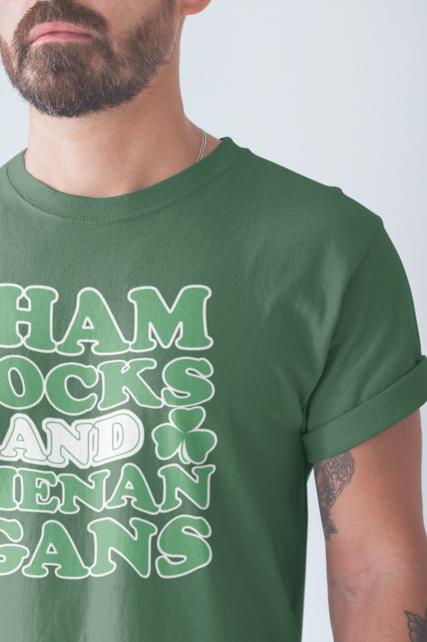 Shamrock and Shenanigans Shirt, 4 Leaf Clover Patrick Shirt, Lucky Clover Leprechaun Paddy’s Day Tee, Irish Mock Up Retro Outfit