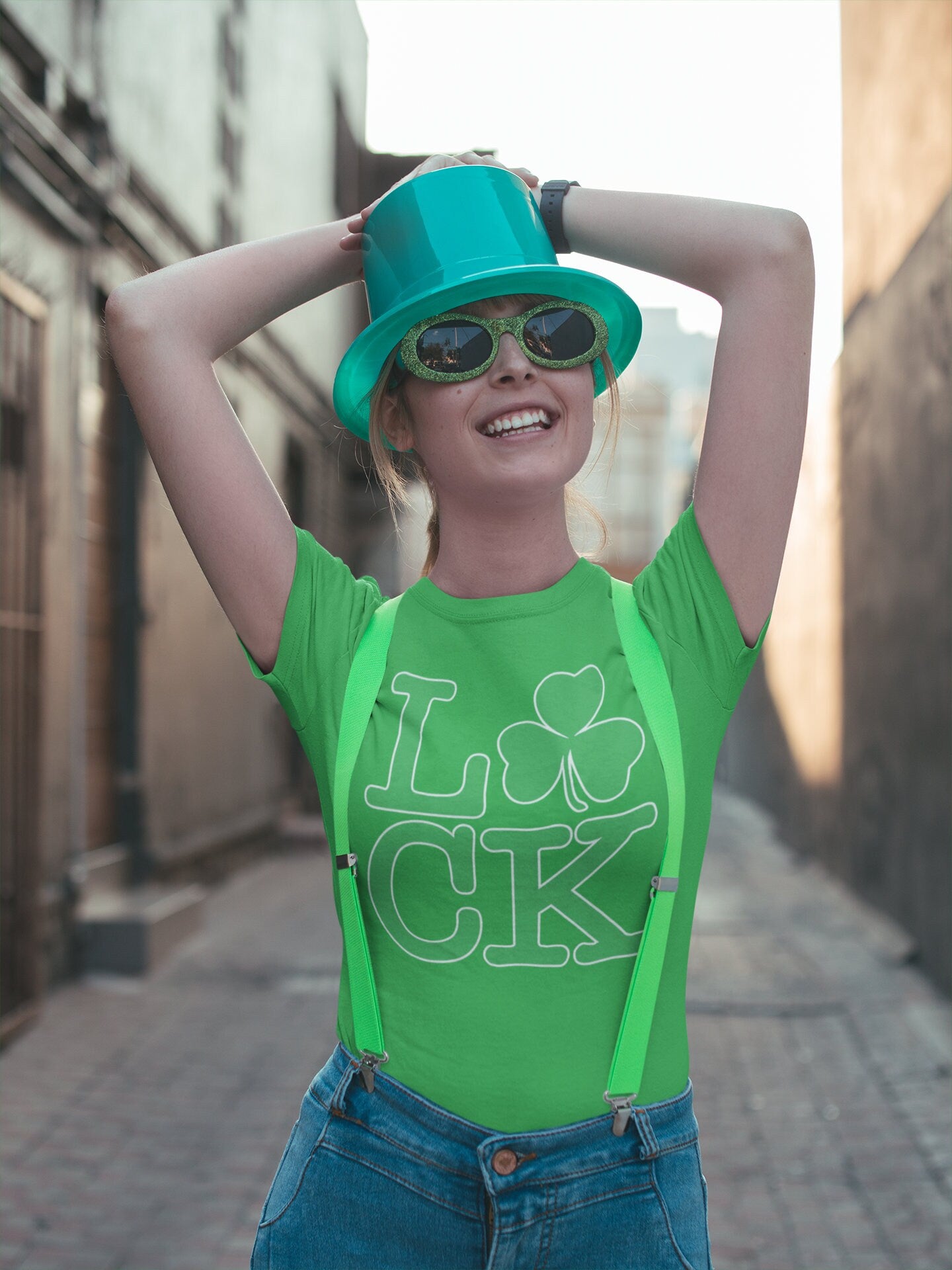 Lucky Clover T-Shirt, Four Leaves Clover Shirt, Ireland St. Patrick’s Day Shirt, Saint Paddy’s Shamrock Outfit, Girls Festive Apparel Gift