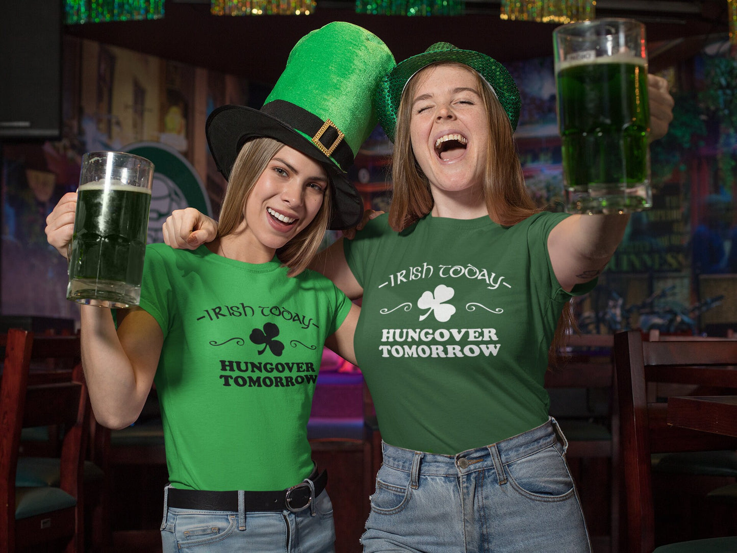 Hangover Tomorrow Irish Shirt, Shamrock Patrick T-Shirt, Funny Irish Today Tee, Happy Irish Saint Paddy's Day Outfit, Women Festive Apparel