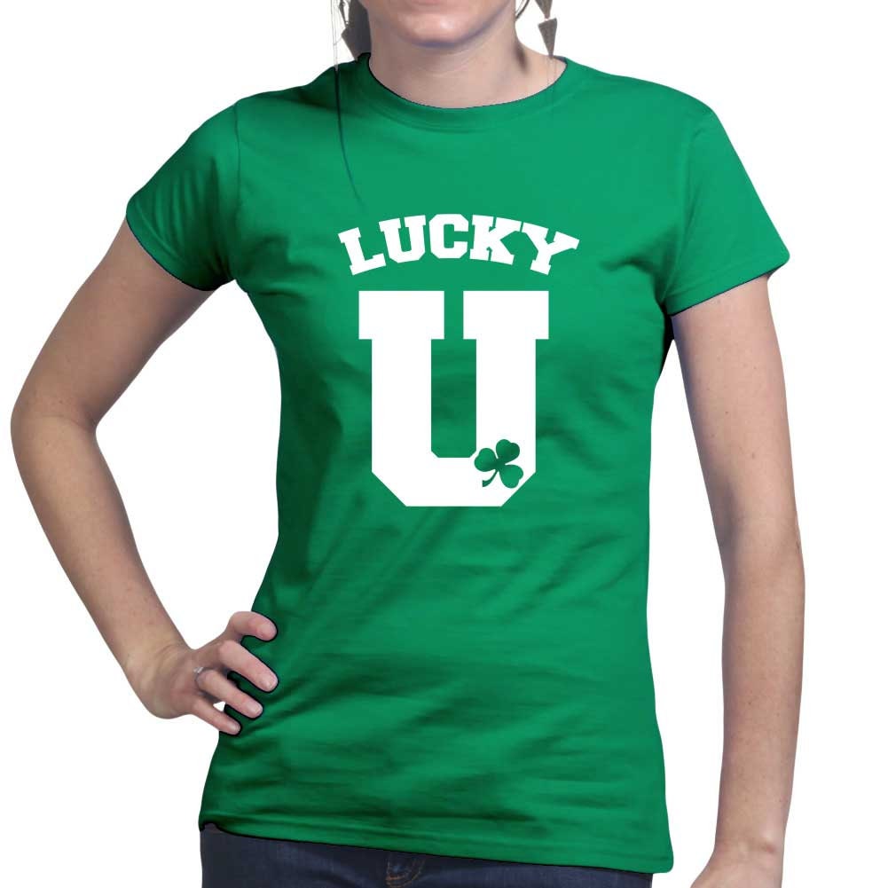 U Lucky Irish T-Shirt, Clover Leaves Irish Shirt, Green Irish Party St Paddy’s Day Shirt, Celebrate Festive Lucky Women Outfit