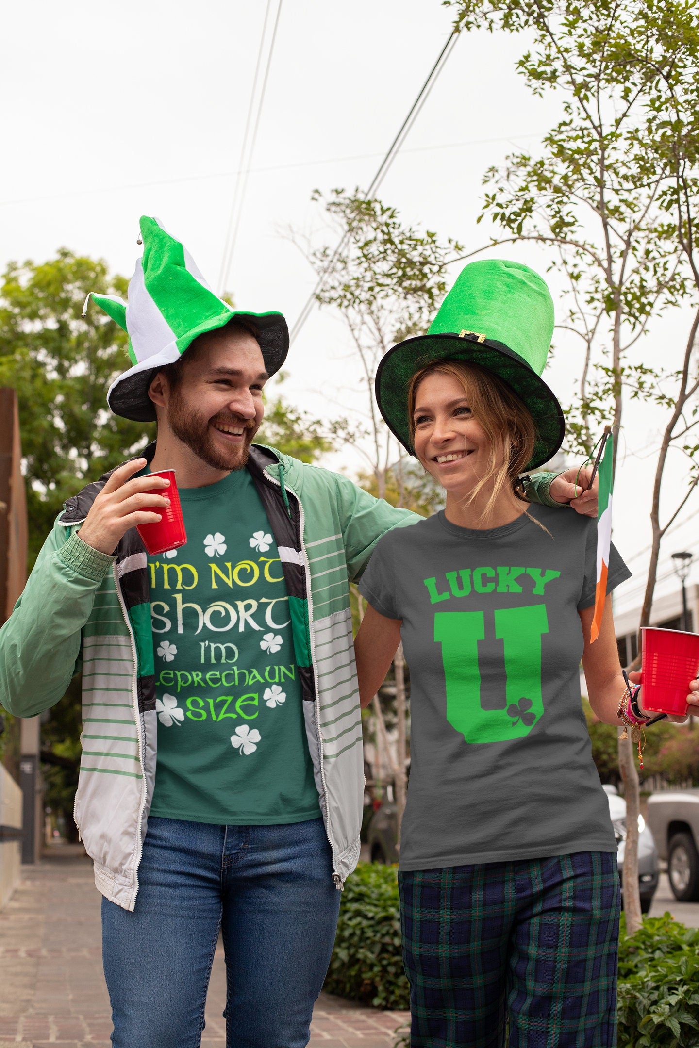 U Lucky Irish T-Shirt, Clover Leaves Irish Shirt, Green Irish Party St Paddy’s Day Shirt, Celebrate Festive Lucky Women Outfit