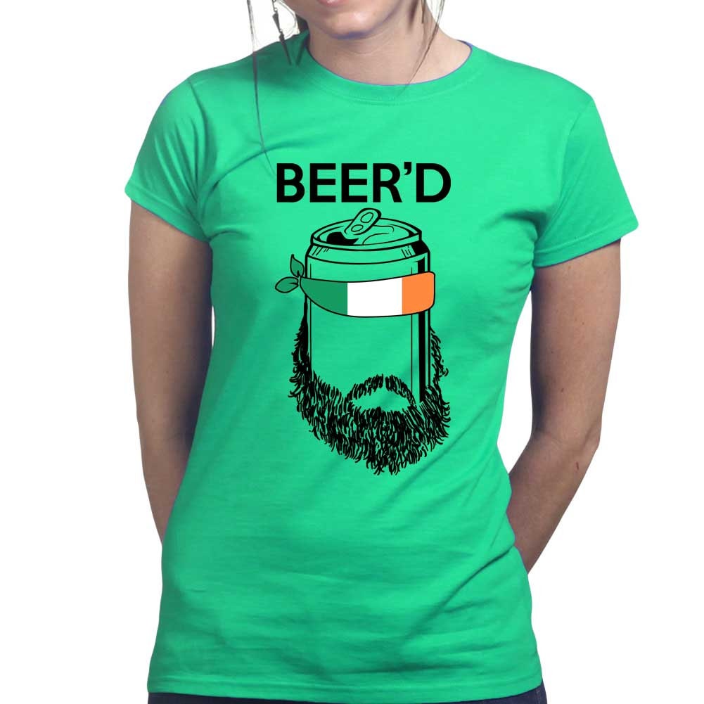 Beer’d Leprechaun Tshirt, Womens Paddy Shirt, Saint Perfection Outfit, Lucky St Patrick’s Day Shirts, Lucky Irish Short Sleeve Shirt