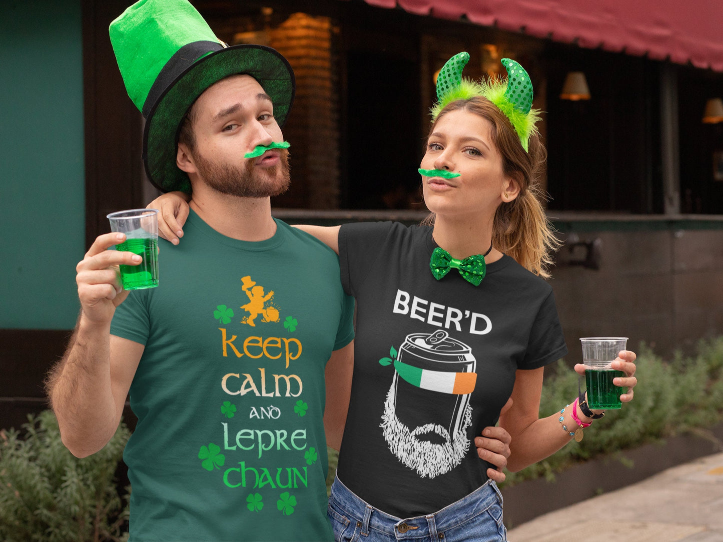 Beer’d Leprechaun Tshirt, Womens Paddy Shirt, Saint Perfection Outfit, Lucky St Patrick’s Day Shirts, Lucky Irish Short Sleeve Shirt