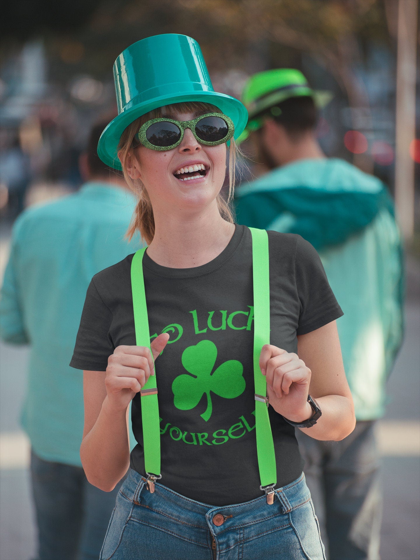 Go Lucky Yourself T-Shirt, Four Leaves Ireland Patrick Shirt, Lucky Clover Shamrock Tee, Saint Patrick Day, Shamrock Paddy’s Outfit