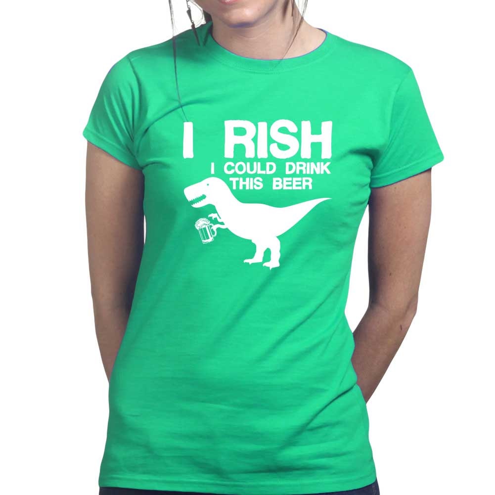 Irish Dino Drink T-Shirt, Funny Ireland Cold Shirt, Shamrock Beer Leprechaun Saint Patrick, Paddy Day Shirt, Wild Ireland Paddy Apparel