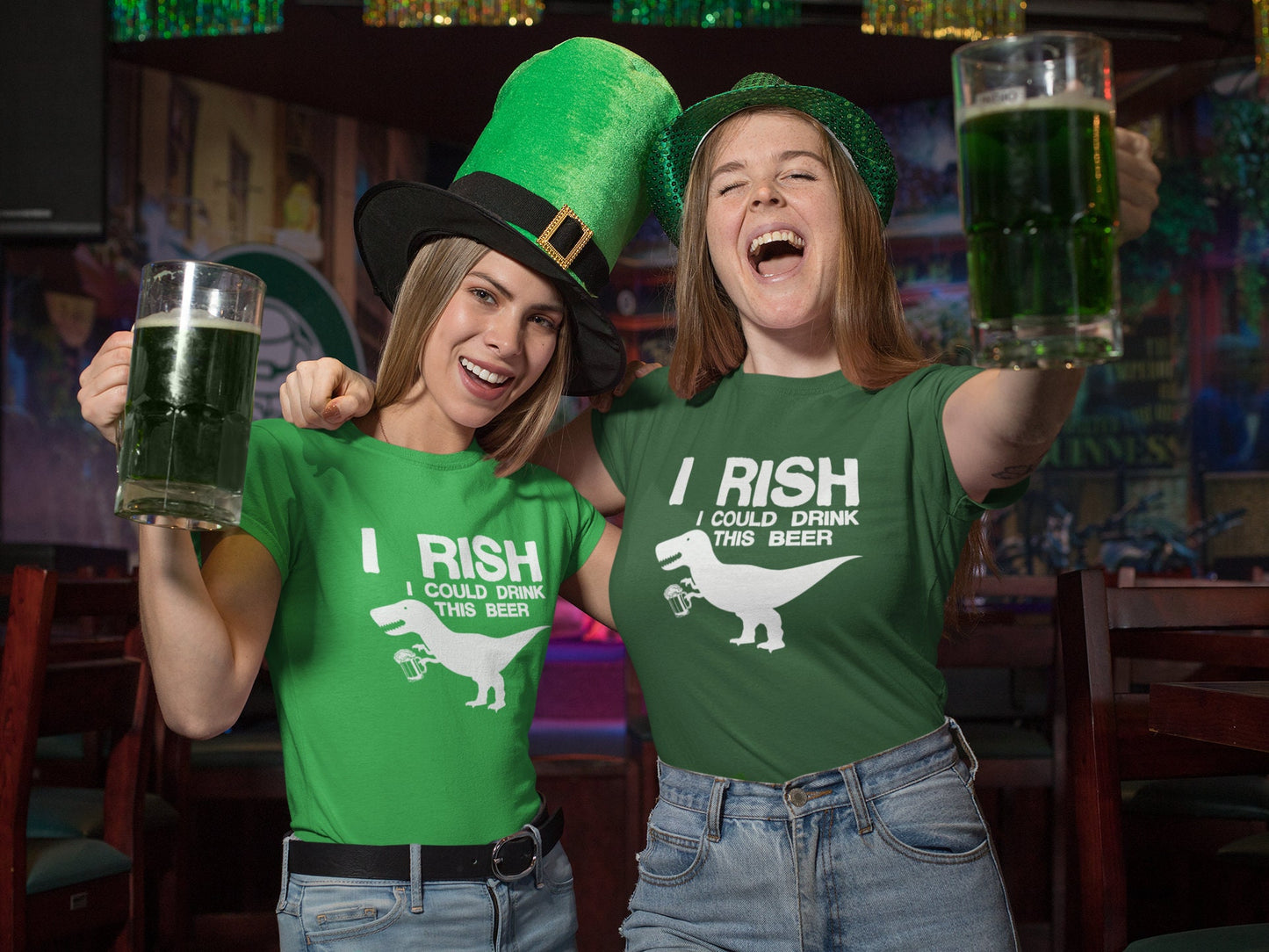 Irish Dino Drink T-Shirt, Funny Ireland Cold Shirt, Shamrock Beer Leprechaun Saint Patrick, Paddy Day Shirt, Wild Ireland Paddy Apparel