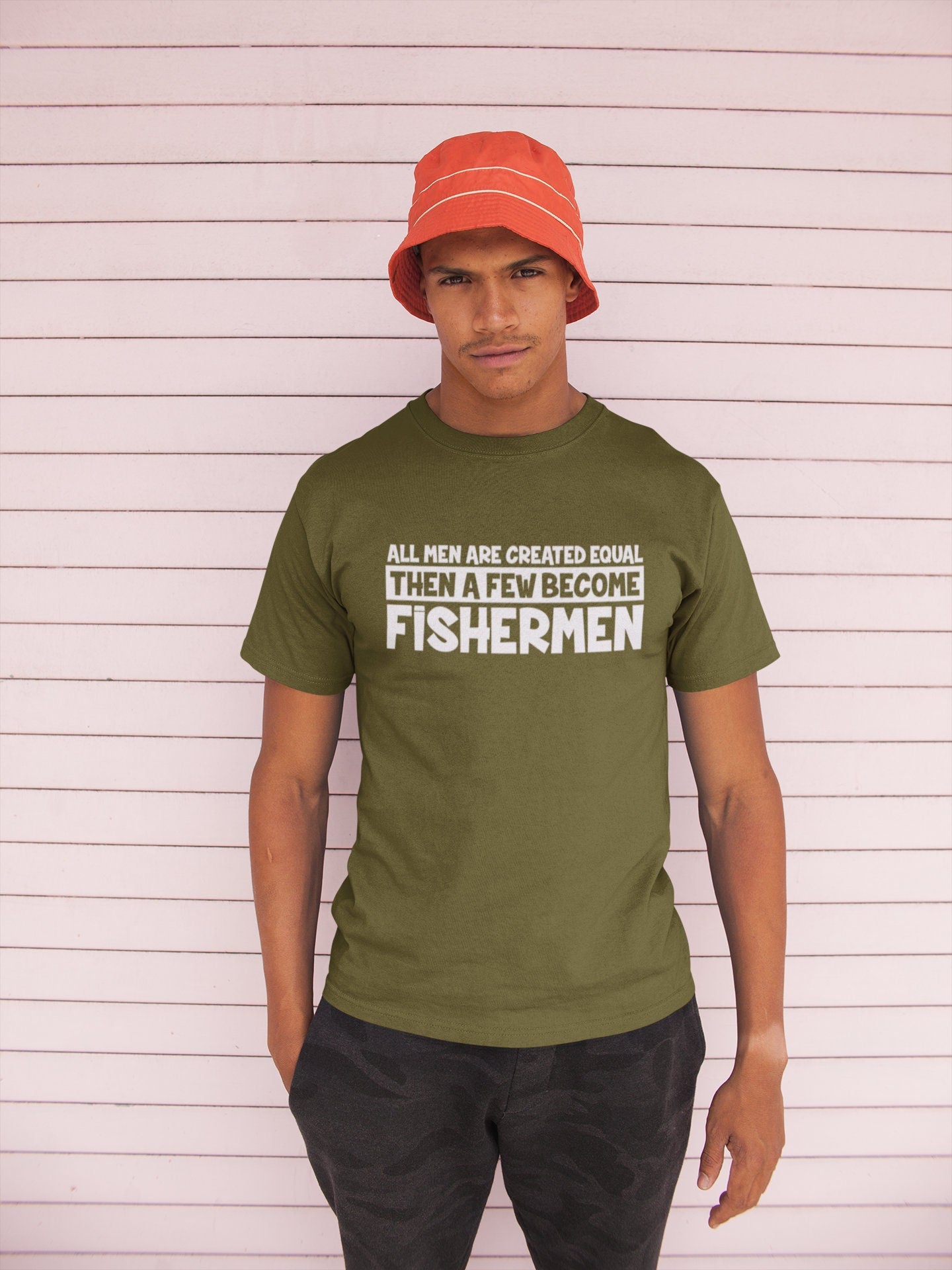 Men Created Equal Fisherman Funny T-shirt