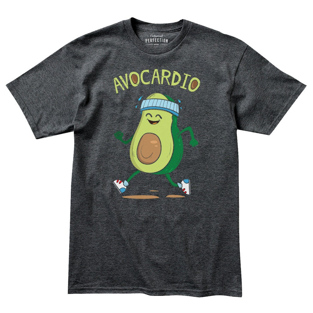 Avocardio Fitness Funny T Shirts for Men - Comfortable Novelty Gifts for Guys - Crazy Gym Graphic Tees - Fun Workout Apparel