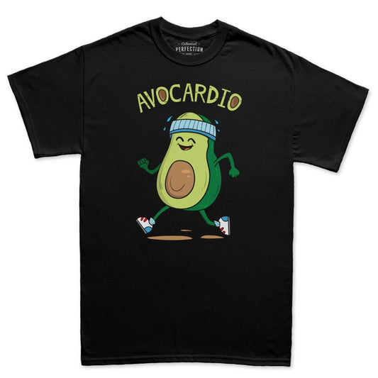 Avocardio Fitness Funny T Shirts for Men - Comfortable Novelty Gifts for Guys - Crazy Gym Graphic Tees - Fun Workout Apparel