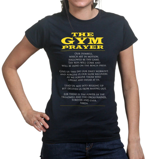 The Gym Prayer Fitness Tees Women - Novelty Gym Shirt - Workout Gym T Shirts - Ladies Motivational Gifts, Gym Lovers Tshirt