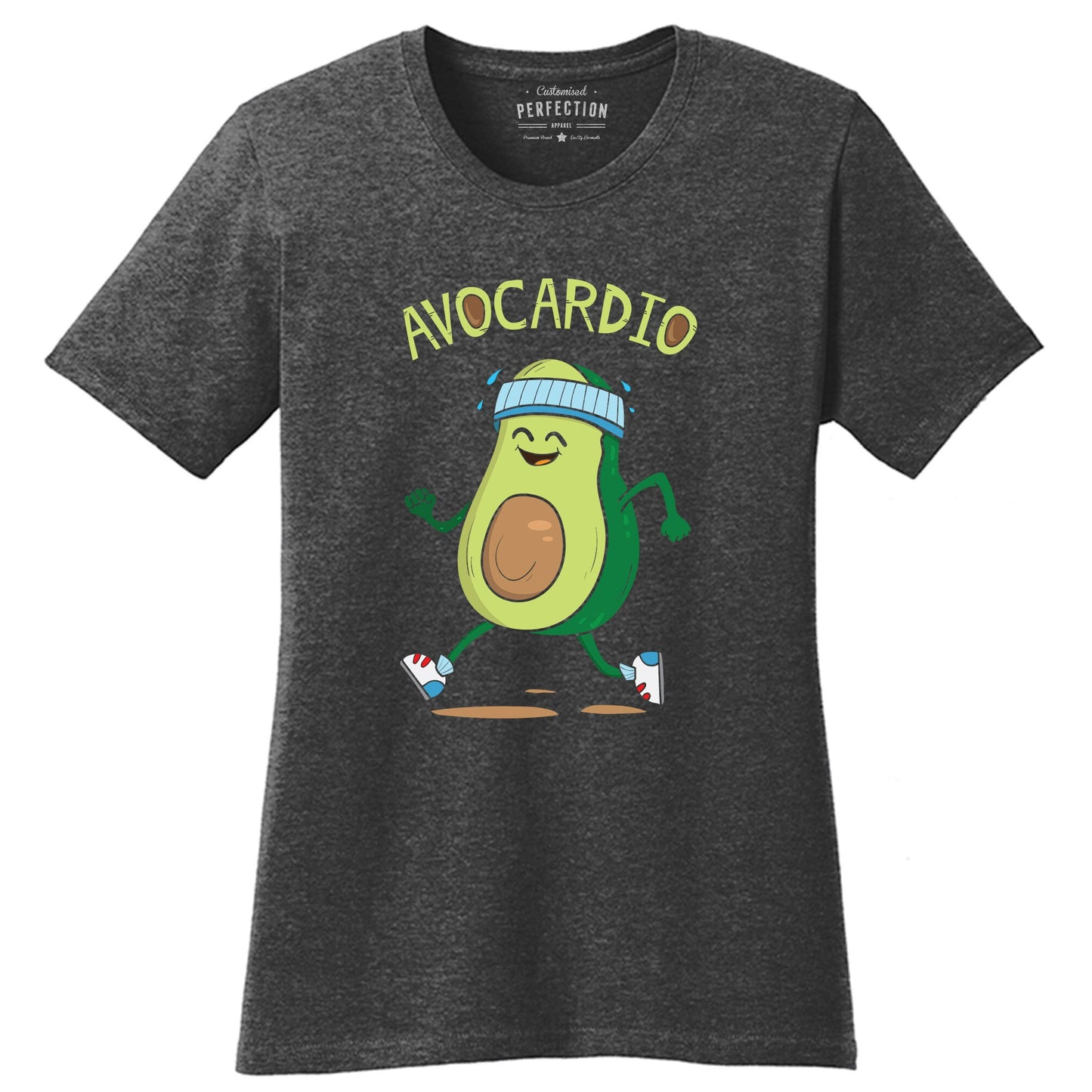 Avocardio Fitness Funny T Shirts for Women - Comfortable Novelty Gifts - Crazy Gym Graphic Tees - Ladies Fun Workout Apparel