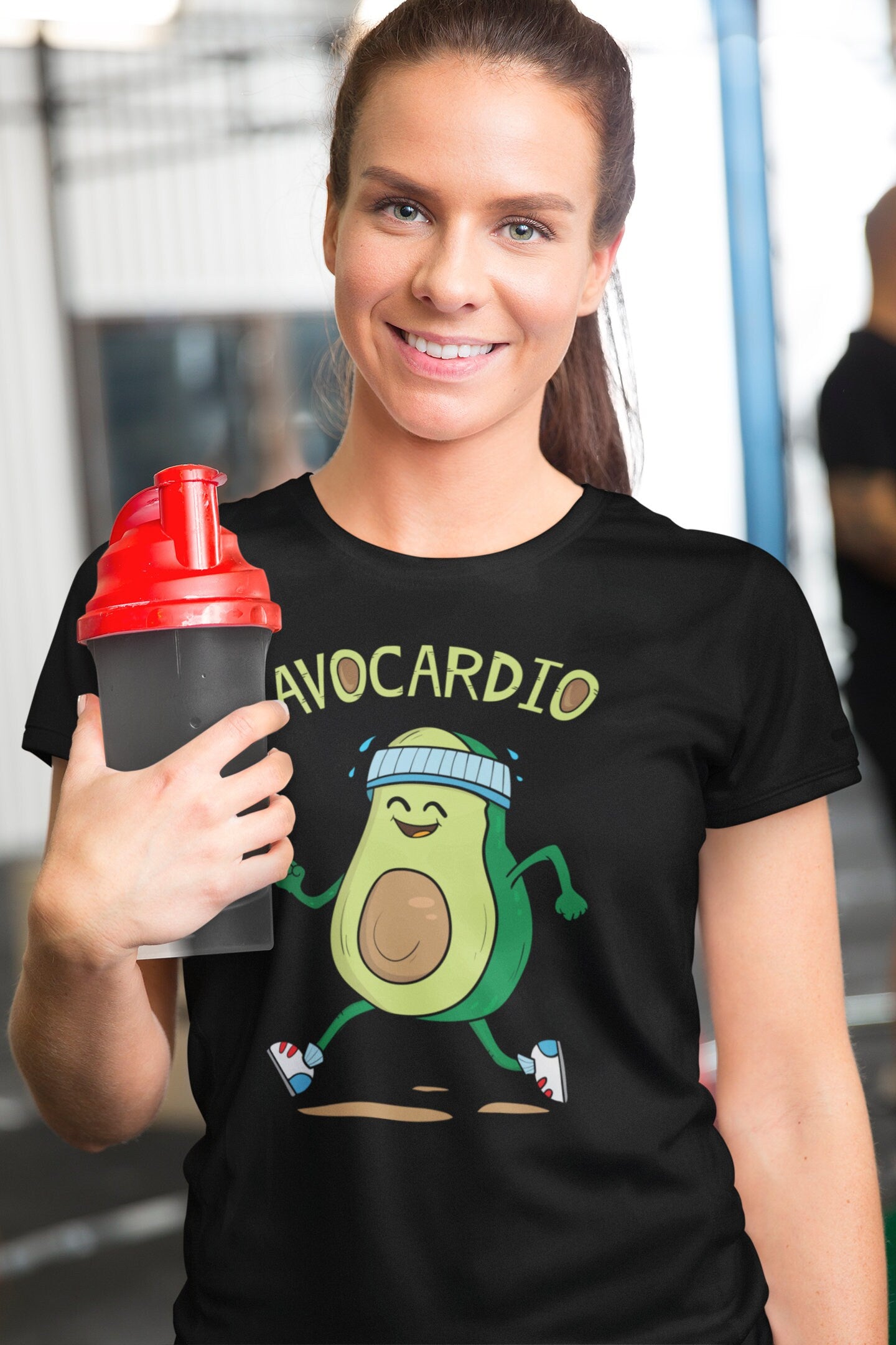 Avocardio Fitness Funny T Shirts for Women - Comfortable Novelty Gifts - Crazy Gym Graphic Tees - Ladies Fun Workout Apparel