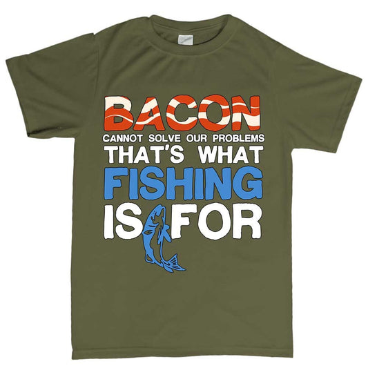 Mens Bacon Fishing Bait Running Carp Worms T shirt (Tee)