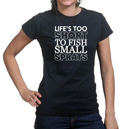 Womens Sprats Fishing Fisherman Bait Ladies T shirt (Tee, Top)