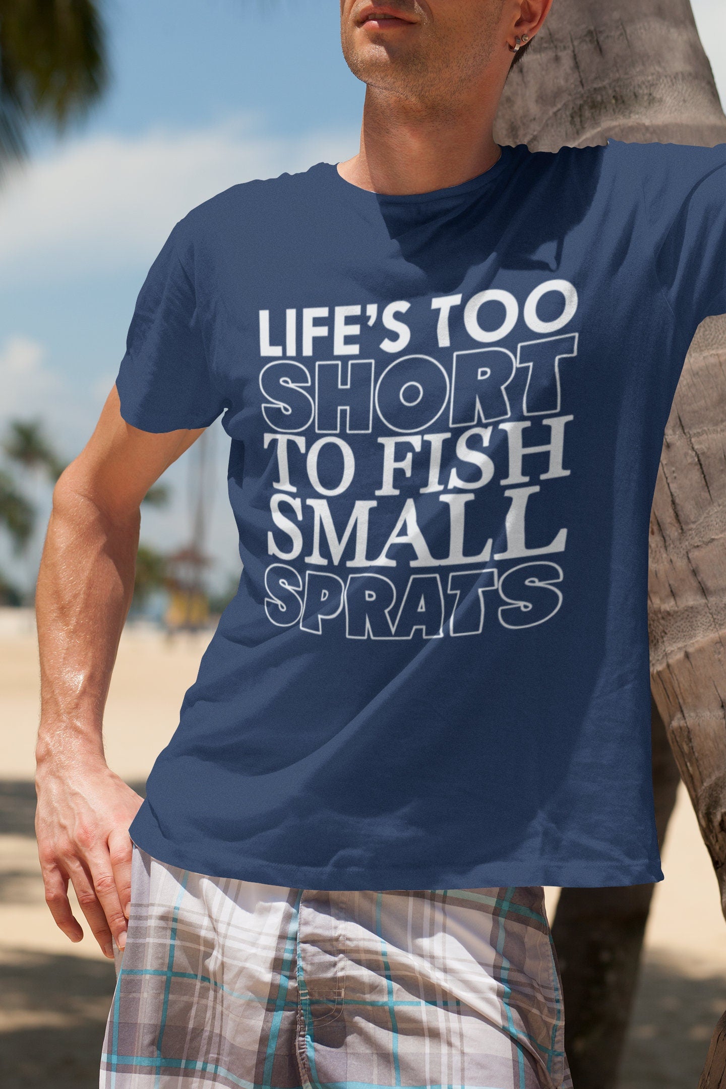 Mens Sprats Fishing Fisherman Bait T shirt (Tee)